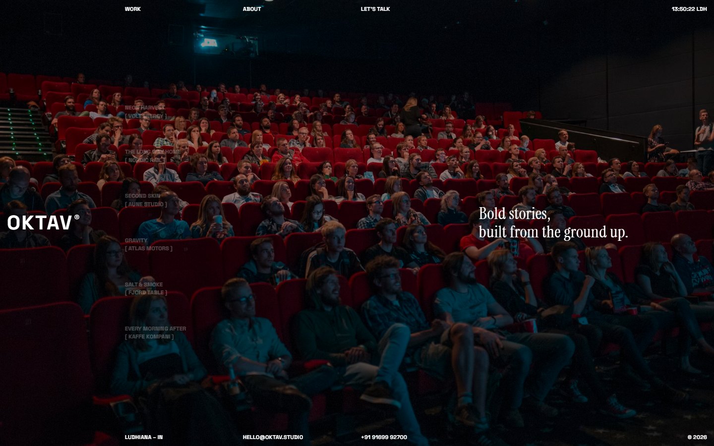 OKTAV film and commercials agency website