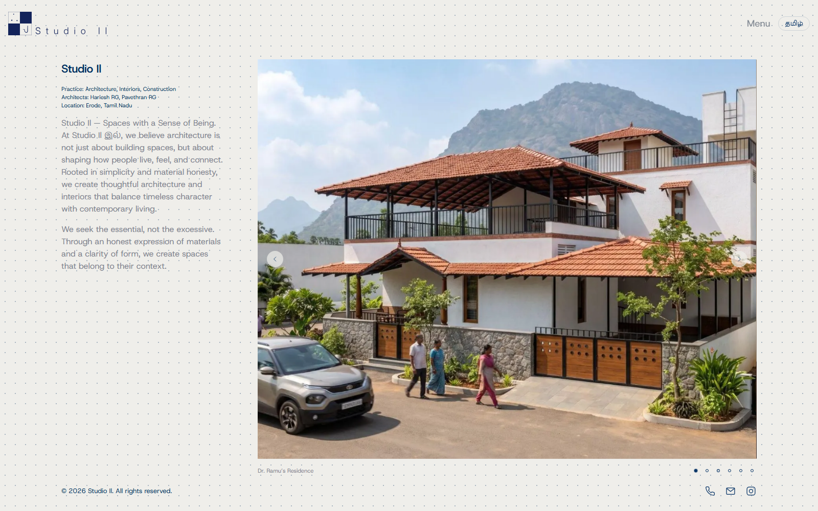 Studio Il architecture practice website